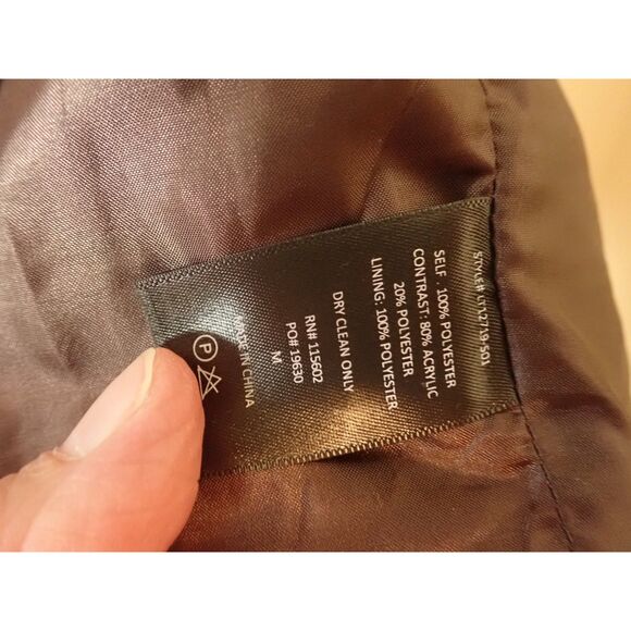 Lush Cropped Brown Jacket Faux Leather Medium Brown Wide Collar Sweater Coat - Picture 9 of 10